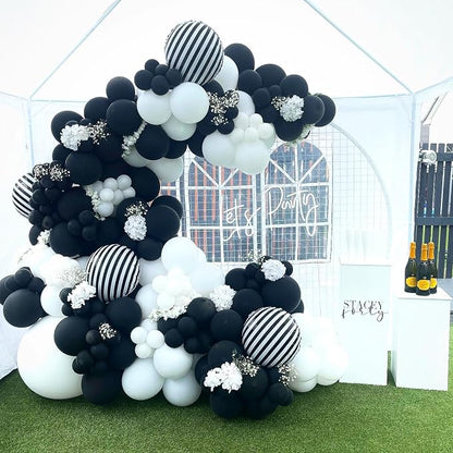 Black White Balloons Arch Kit - Image 4