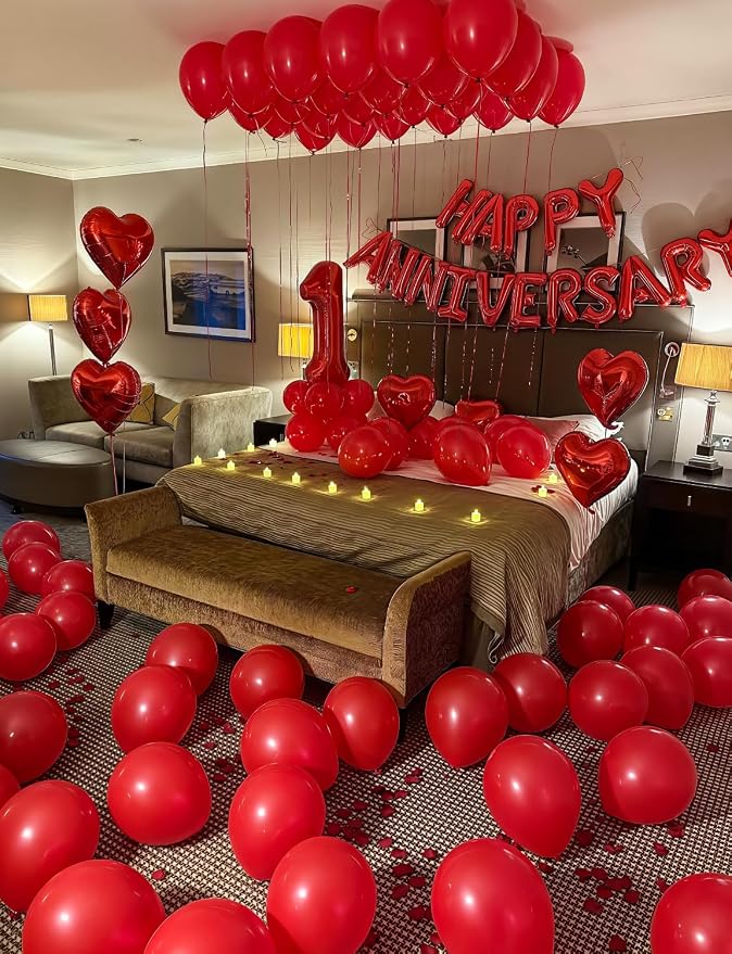 Red Balloons, 12 Inch Red Latex Balloons - Image 2