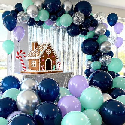 50pcs Navy Blue Latex Party Balloons, 12 inch Round Helium Navy Balloons - Image 5