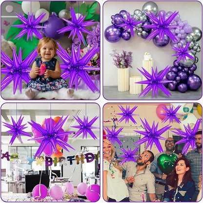 10 Pcs Star Balloons Explosion Balloons Foil Cone Balloon Magic - Image 6