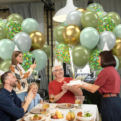 Sage Green and Gold Balloons - Image 9