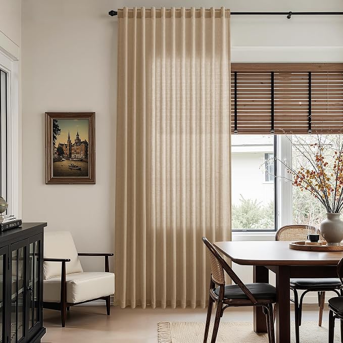 Sand Beige Curtains 108 Inches Long - Image 6