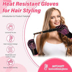 Suhine 20 Pcs Professional Heat Resistant Gloves for Hair Styling Curling Heat Resistant Work Gloves
