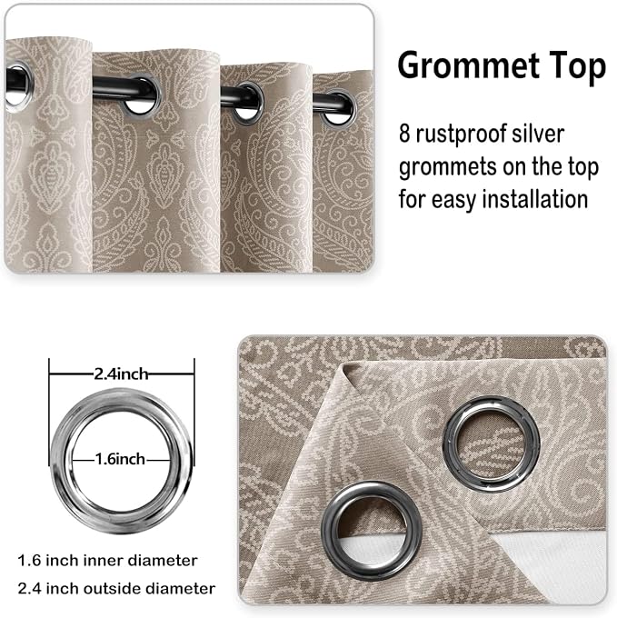 DWCN Ombre Blackout Curtains for Living Room - Image 5