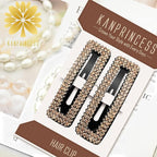 Rhinestone and Crystal Hair Clips 2-Pack, Sparkly Barrettes & Elegant Bling Accessories for Women & Girls(Set8)
