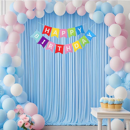 Asee'm Blue Backdrop Curtains Drapes - Image 5