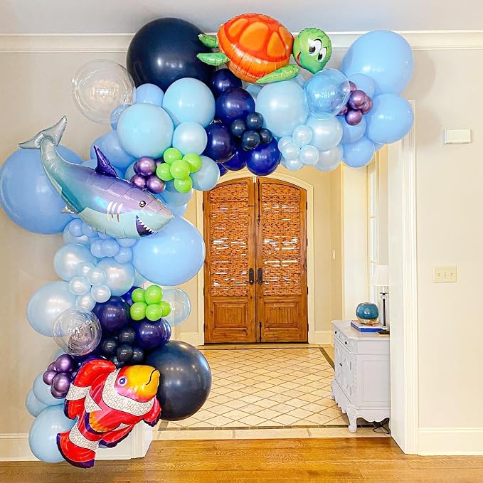 Voircoloria 90pcs Navy Blue Balloons Garland Arch Kit, 18 12 10 5 Inch | - Image 4