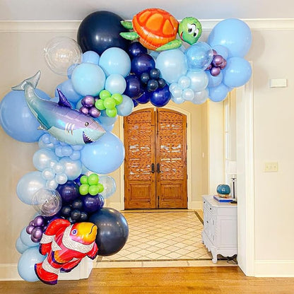 Voircoloria 90pcs Navy Blue Balloons Garland Arch Kit, 18 12 10 5 Inch | - Image 4