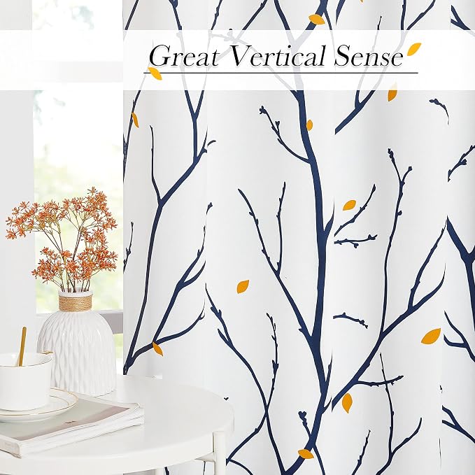 NICETOWN Branch Fall Curtains for Living Room 84 inches Long, Grommet Blackout - Image 7