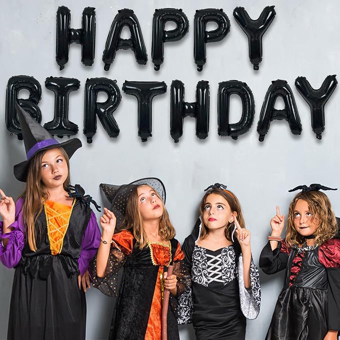 Happy Birthdays Banner Black - Image 5