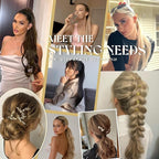 Ve Sunny Hair Extensions Ponytail Real Human Hair Wrap Around Clip in Ponytail Hair Extensions Straight Extensions Human Hair for Women Medium Brown Balayage Ombre Caramel Blonde 18inch 80G