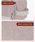 WANDF Toiletry Bag for Men Travel Toiletry Organizer Canvas and Leather Dopp Kit Water-Resistant Shaving Bag for Travel Accessories (Light Pink, Large)