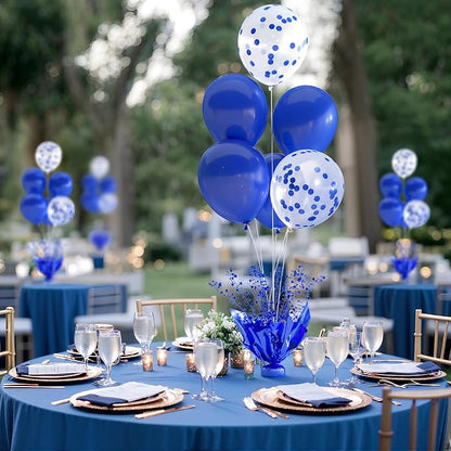 Royal Blue Balloon Table Centerpiece Kit, 6 Set Blue Balloon Stands - Image 2