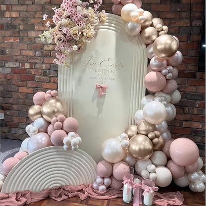 Dusty Pink Balloon Arch Kit, Boho Retro Blush Pink Champagne Gold White Latex - Image 5