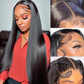 sdamey Straight 360 Lace Front Wigs Human Hair 360 Full Lace Frontal Wigs Human Hair Pre Plucked with Baby Hair Brazilian Virgin Hair Straight Wigs 360 HD Lace Front Wigs 250density(20 Inch)