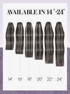 LUVME Balayage Clip in Hair Extensions, 135g 14 Inch Highlight Color Human Hair Extensions Thick Real Human Hair Clip on Double Weft Remy Hair