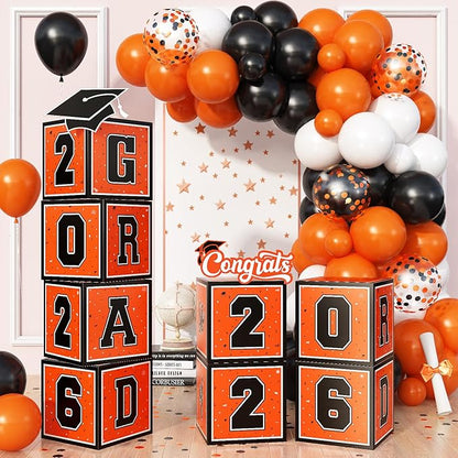 Orange Graduation Decorations 2026 by Froova