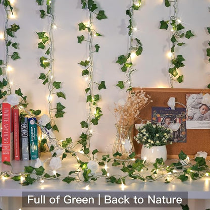 33FT 100 LED Ivy Vine with Fairy Lights Plug in Clear Wire | Connectable String - Image 6