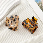 2Pcs Small Medium Hair Claw Clips for Women Tortoise Shell Rectangle Claw Hair Clips for Thin Fine Medium Thick Hair Non Slip
