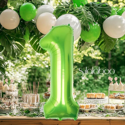 40 Inch Green Number 1 Balloon Lime Big Large Helium Number 0-9 | Giant Digital - Image 4