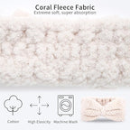 3 Pack Spa Headbands Microfiber Bowtie Headbands for Women for Washing Face, White, Gray, Pink