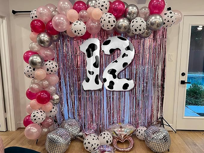 Cow Print 8 Balloon - Image 3