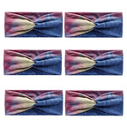 6 Pcs Wide Headbands for Women, Boho Tie Dye Headbands, Soft Fashion Headbands, Hair Bands for Daily Workout Yoga, Z-CF