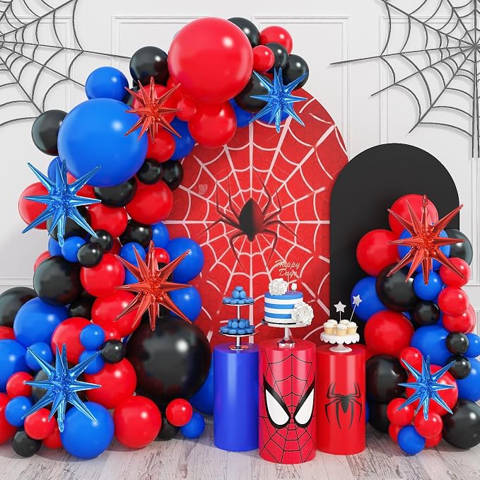TONIFUL 8 Pcs Star Balloons Blue Red Foil Explosion Balloon Party Decor | 2 - Image 4