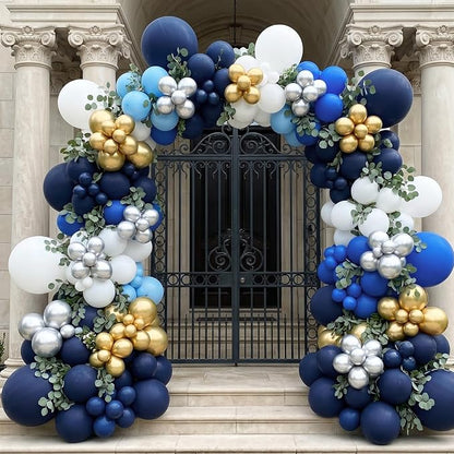 RUBFAC 135pcs Navy Blue Balloons Different Sizes 18 12 10 5 Inch Dark Blue - Image 6