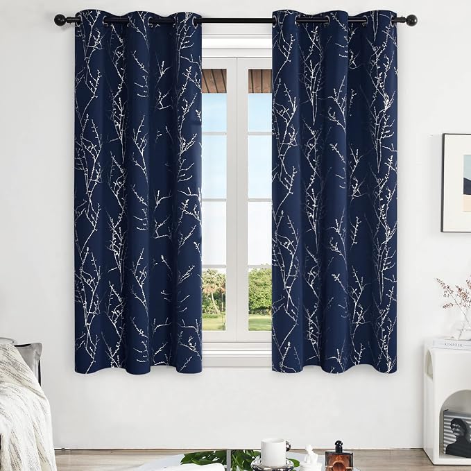 Deconovo Living Room Curtains 63 Inches Long, Thermal Insulated, Room Darkening - Image 2