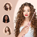 Heated Round Brush 1/2 Inch Small Curling Brush,Volumizing Thermal Brush 0.5 Inch Ceramic Tourmaline Heated Hot Ionic Iron, Tiny Curling Wand Hair Styler Tool (Pink, 0.5 inch)