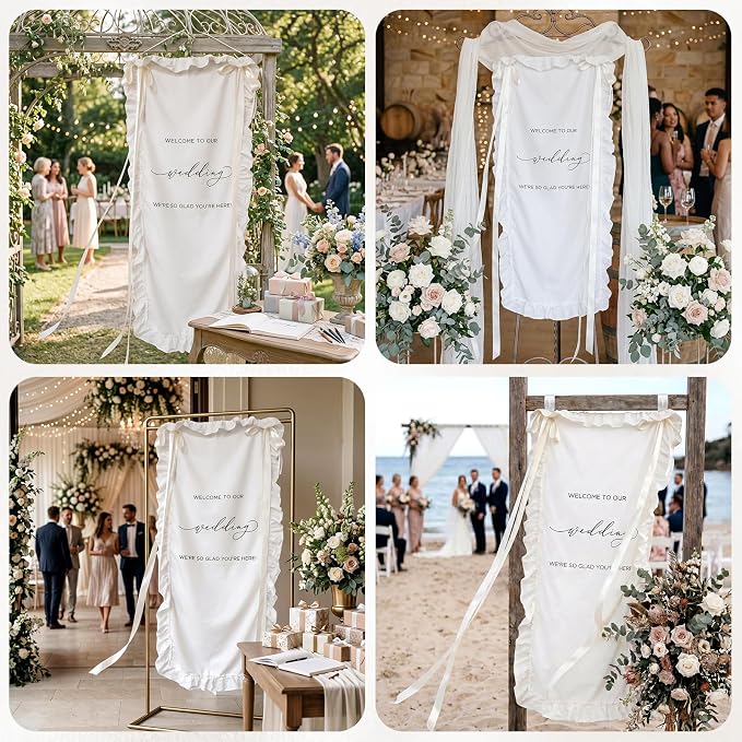 150x60cm Large Wedding Welcome Banner Sign - Image 4