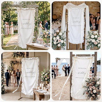 150x60cm Large Wedding Welcome Banner Sign - Image 4