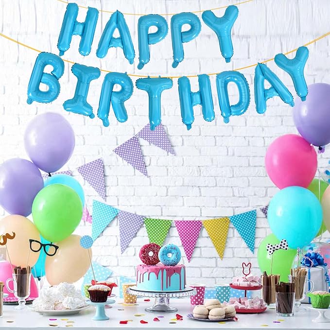 LIOZEOKUN Happy Birthday Balloon Letters 16 inch Mylar Foil Birthday Balloons - Image 6