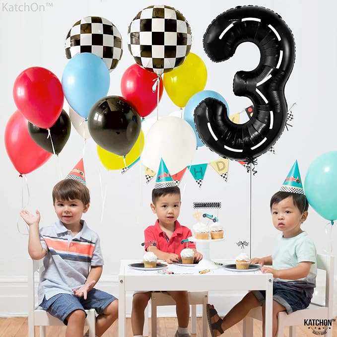 KatchOn Black Number 3 Balloon 40 Inch, 3rd Birthday Decorations - Image 7