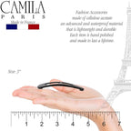 Camila Paris AD90/2 French Hair Barrettes Clips, Snap Hair Slides Clic Clac for Women, Styling Girls Side Slide-in Metal Snap Pin Hair Accessories for Women. Strong Hold, No Slip Grip, Made in France