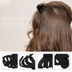 4cm Matte Small Claw Clips Sturdy Octopus Hair Clips 9 Pcs Small to Medium Neutral Hair Clips with Teeth for Women and Girls Thick Hair Holder Half Bun Well, Non-slips.(Beige Brown and Khaki)