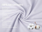 Sunflower King Pillowcases Set of 2, 100% Cotton King Size Pillow Cases 2, 20×40 inches Light Purple, Soft and Breathable