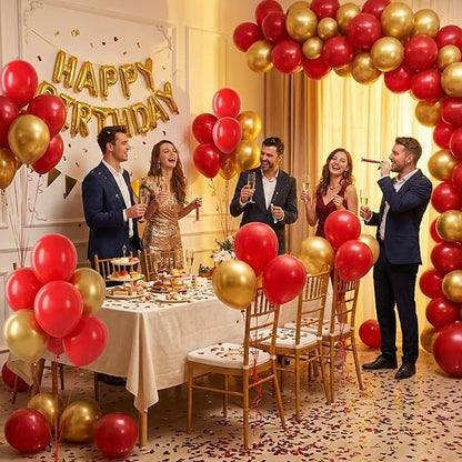 RUBFAC Red Balloons 65pcs, 12 Inch Party Balloon - Image 5