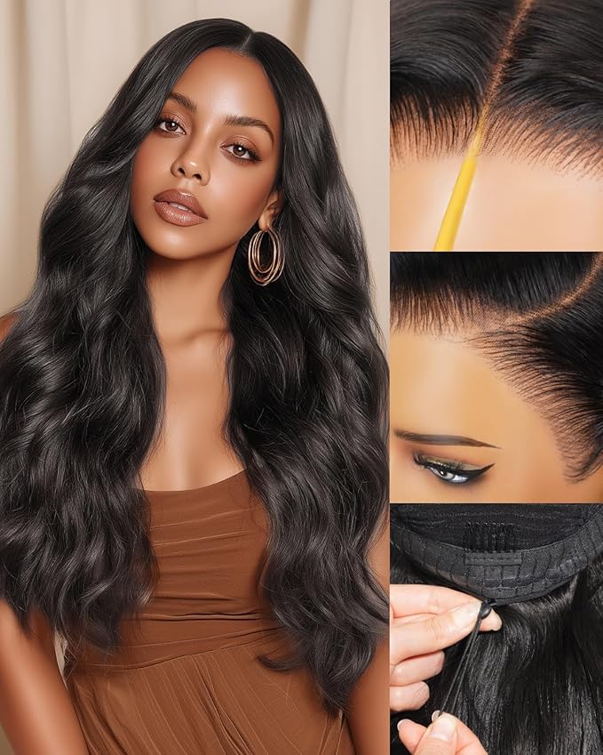 Arabella Hair 13x6 Lace Front Wigs Human Hair 210% Density Glueless Wig Human Hair 100% Body Wave Human Hair Wigs 12A Pre Plucked Pre-Bleached Pre-Cut Glueless Wig (18inch,13x6 body wave)