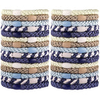 Funtopia 30 Pcs Hair Ties for Thick Hair - Bracelet Ponytail Holders, High Elastic Sports Accessories for Girls and Women, Mixed Color