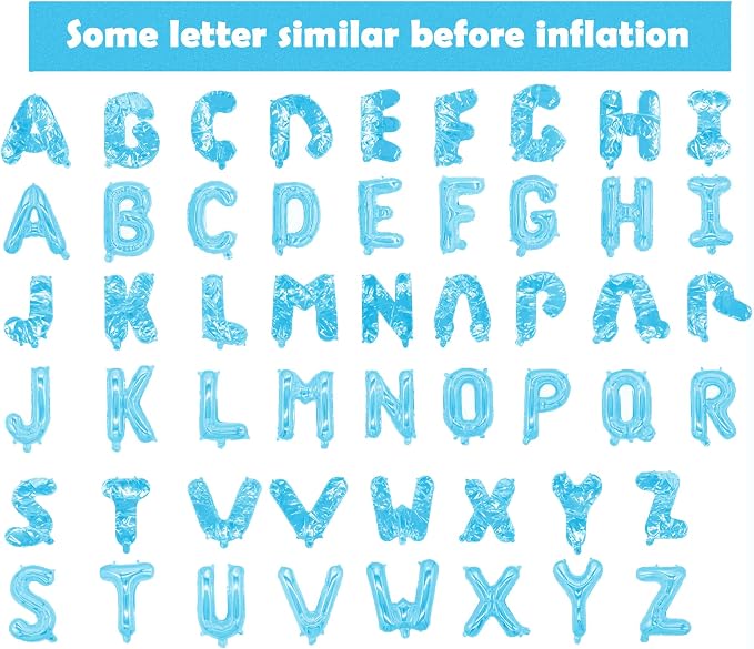 16 Inch Letter Balloons Mylar Foil Alphabet Letter A-Z Balloons Set - Image 2