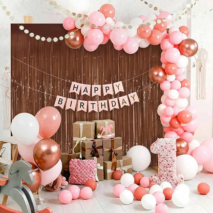 Brown Fringe Curtain Party Streamers 2Pack 3.3 x 8.3 Ft Foil Fringe Backdrop - Image 6