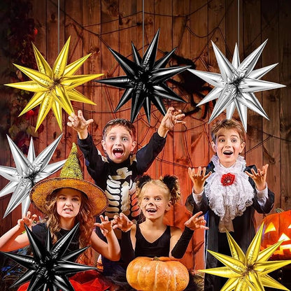 72PCS Gold Silver Black Star Balloons, Big 26 Inch Star Foil Metallic Mylar - Image 9