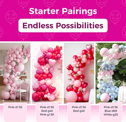 Bezente Pastel Pink Latex Round Helium Party Balloons 100 Pack 12 inch | Light - Image 4