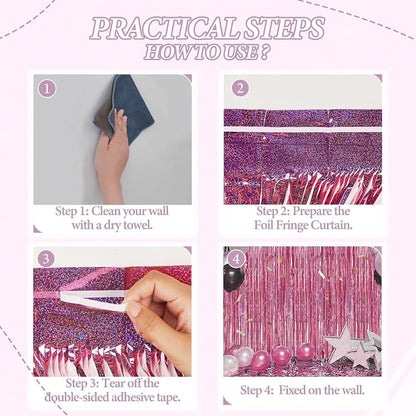 DECOCKRAT 3 Pack Foil Fringe Backdrop - Image 2