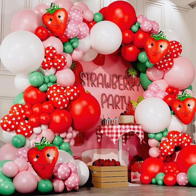 ALL-IN-1 Strawberry Balloon Arch Kit & Garland - Image 4