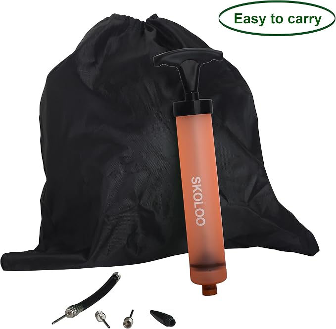 SKOLOO 10" Portable Hand Air Ball Pump Inflator Kit - Image 8