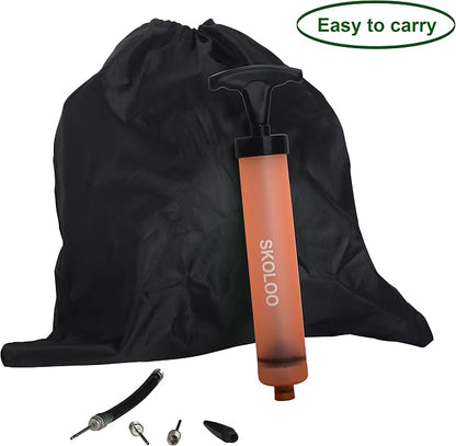 SKOLOO 10" Portable Hand Air Ball Pump Inflator Kit - Image 8