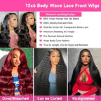 28 Inch 13x6 Body Wave Lace Front Wigs Human Hair Pre Plucked 200 Density HD Transparent Lace Frontal Wigs Human Hair for Women 12A Glueless Wigs Baby Hair Body Wave Wig Natural Black